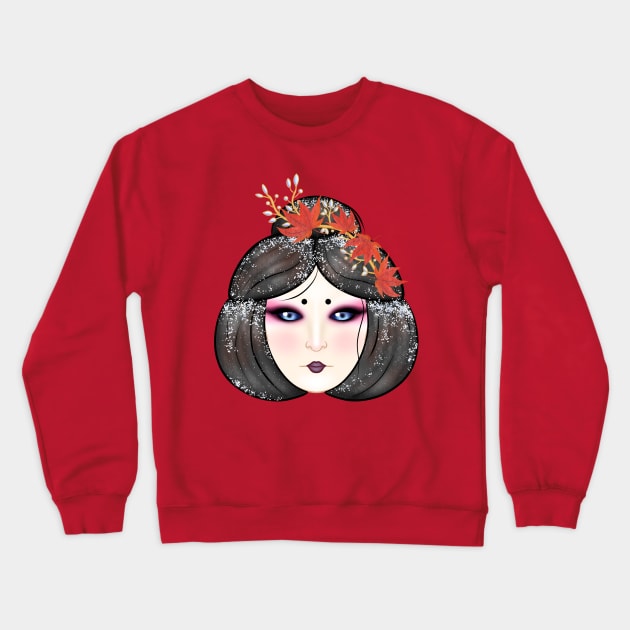 Yokai Ladies - Yuki Onna Crewneck Sweatshirt by Luna-Cooper